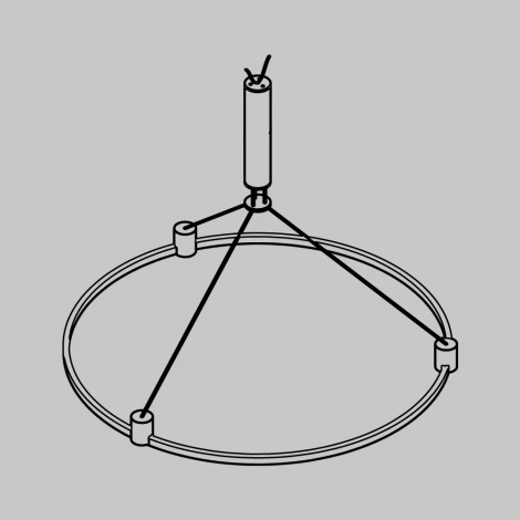 Модульная конструкция магнитная (набор) круглая D650мм c основанием под блок питания Maytoni TFC-Flar-H02-PT