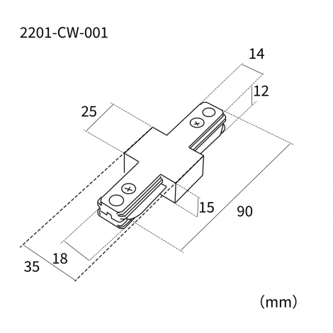 Коннектор прямой однофазный Favourite Practica 2201-CW-001