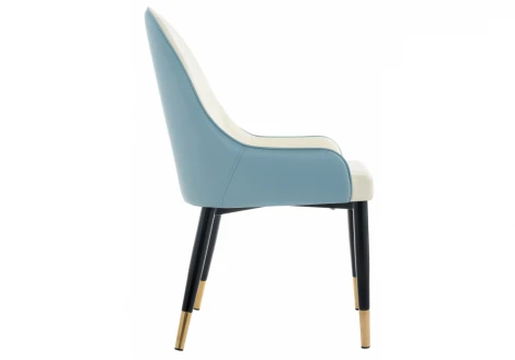 Обеденный стул на металлокаркасе Woodville Rendal light blue / white 11781