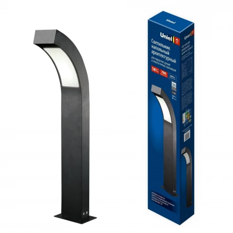 Наземный уличный светильник ULU-T72A-14W/4000K IP65 BLACK (LED, 220V, выключатель)