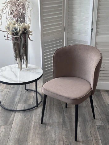 Стул МИЛАНО цвет B5 Капучино, велюр / черный каркас M-City 64753