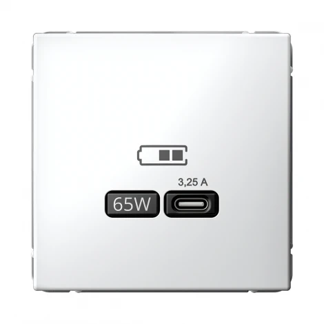 Розетка с быстрой зарядкой USB Type-C 65Вт (белый) Systeme Electric GAL000127