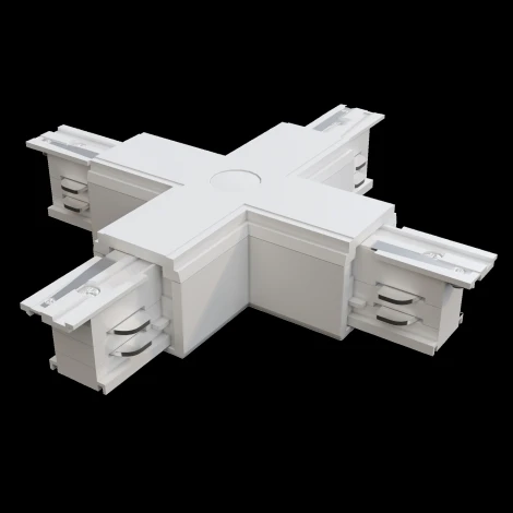 Коннектор Х-образный Trinity белый (трехфазный) Maytoni Technical TRA005CX-31W (220V)