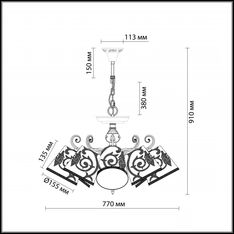 Подвесная люстра Odeon Light Urika 2680/8