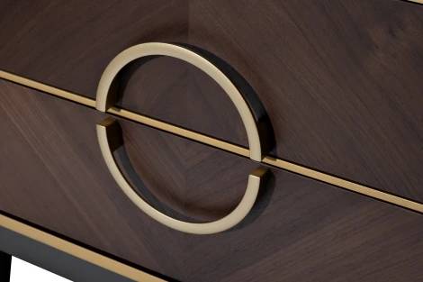 151SV-10001 Тумба прикроватная шпон 2 ящика 60*60*40см Garda Decor