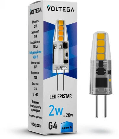 Лампочка светодиодная Voltega Capsule G4 7143