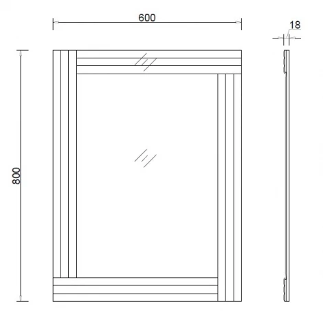 KFG151 Зеркало прямоугольное 60*80см Garda Decor