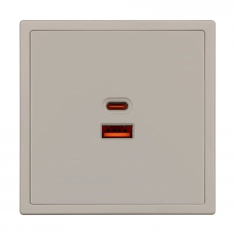 Розетка тип A+C софт-тач кашемир ARL NOBE USB SCT-MUAC-SFPL-FC-CA (65W, QC3) (Arlight,) 059446(1)