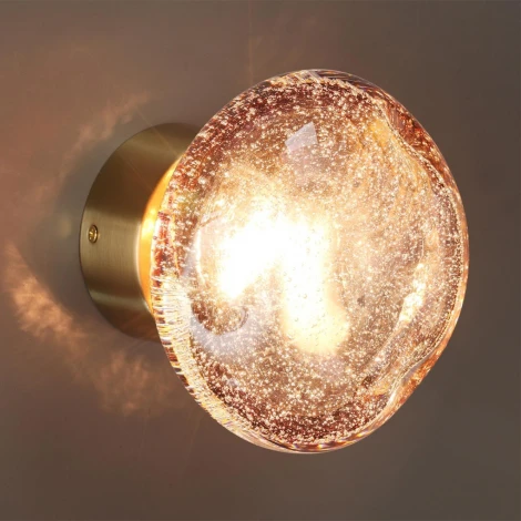 Настенный светильник Odeon Light Mela 7043/4WL бордовый/бронз/ металл/стекло LED 4W 3000K 220V (круглые)