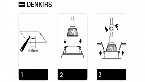 Встраиваемый точечный светильник Denkirs DK3026-WH (220V, круглые)