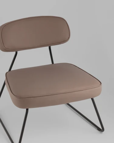 Кресло Кэйт ткань экокожа коричневый Stool Group УТ000042640