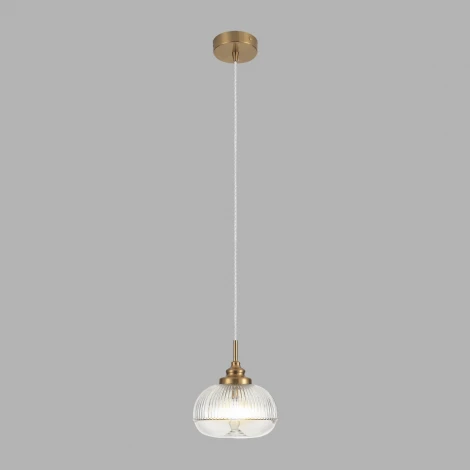 Подвесной светильник Lumion Dea 8439/1B латунь/прозрачный металл/стекло E14 1*40W 220V
