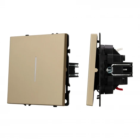 Механизм звонкового выключателя LED SWT-NOBE-MKR1-SFPL-L-GD (230V, 10A) (Arlight, Золотой песок) 061735