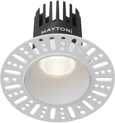 Встраиваемый светильник под гипсокартон Maytoni Dip DL119-10W-4K-TRS-W (LED, 220V, круглые)
