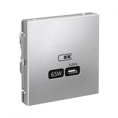 Розетка с быстрой зарядкой USB Type-C 65Вт (алюминий) Systeme Electric GAL000327