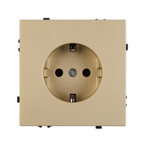 Розетка ARL NOBE зк со шторками софт-тач золотой песок SCT-MEU-SFPL-GD (250V, 16A) (Arlight,) 054278(1)