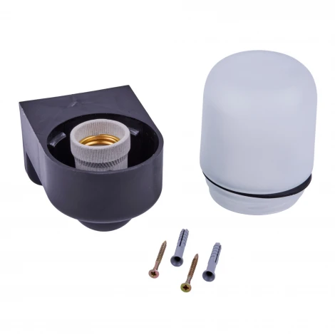 Настенный светильник для бани и сауны Uniel UWL-K01R UWL-K03R 60W/E27 IP65 BLACK