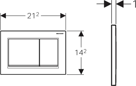 Кнопка смыва Geberit Omega 30 115.080.KH.1 хром/матовый хром