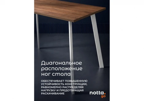 Стол Тринити Лофт 120 25 мм (Металл/Белый) Notta 635730