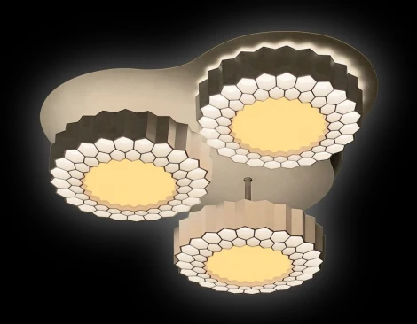 Потолочная люстра Ambrella Orbital Hi-tech FH12/3 WH 96W D500