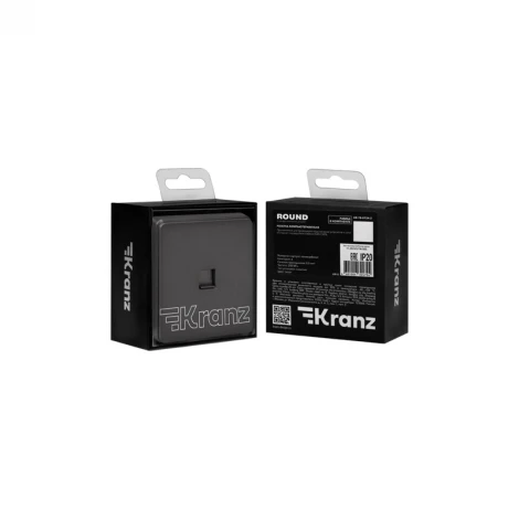 Розетка компьютерная RJ45 кат6 с/у титан Kranz Round KR-78-0724-2