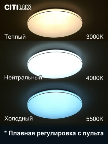 Потолочный светильник светодиодный с пультом Лаконика CL725480G Citilux
