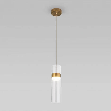 Подвесной светильник Lumen 50244/1 LED латунь/прозрачный (220V, на проводе)