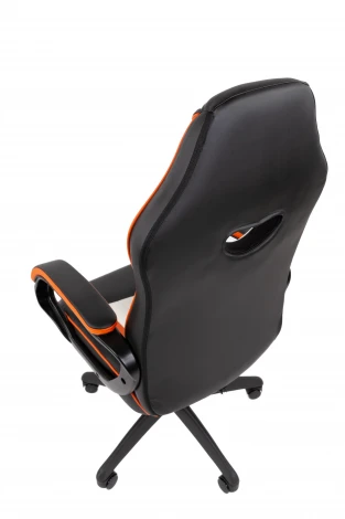 Кресло Chairman game 16 Россия экокожа черный/оранжевый/белый 7213481