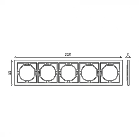 Рамка 5-местная PFR00-3005-01 белая магнолия Stekker Мия 50460