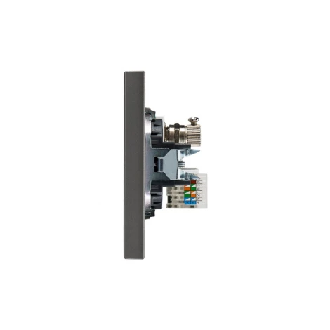 Розетка компьютерная RJ45 кат6 + TV с/у графит Kranz Strong KR-78-0722-6