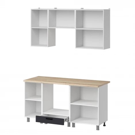МК Аленушка 1,6м в.5 Астра Сталь,скоба черный,сонома Аленушка 00-00285018
