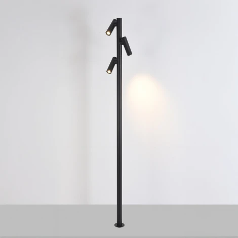 Наземный уличный светильник Odeon Light Alta 7204/30GL металл/черный IP65 LED 30W 3000K 2000мм 220-240V