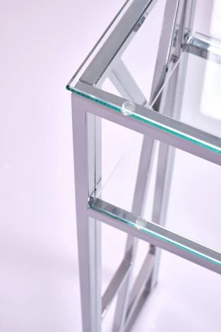 Консольный стол AllConsoles 1094-CS clear серебряный