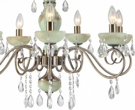 Подвесная люстра Arte Lamp Onyx Green A9592LM-7AB