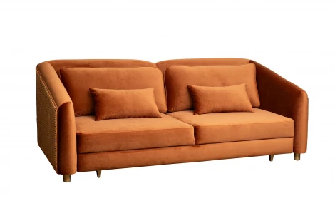 Диван Треви(Trevi) 230М(К) трехм раскл с кантом оранж Pad32+Lattice ORANG 232*103*88см Garda Decor