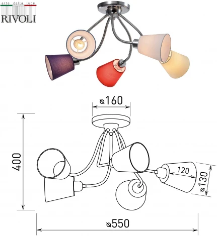 Потолочная люстра Rivoli Isolde 3122-305