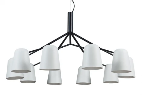 Подвесная люстра Crystal Lux ENRIQUE SP10 BLACK/WHITE