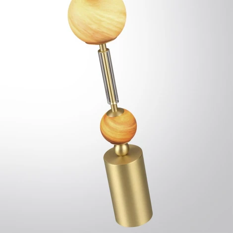 Настольная лампа Odeon Light Callisto 5457/4TL светлая сатин.латунь/белый/бежевый/коричневый/металл/стекло LED x 4W 2500K