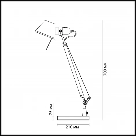 Интерьерная настольная лампа Odeon Light Loxy 3346/1T