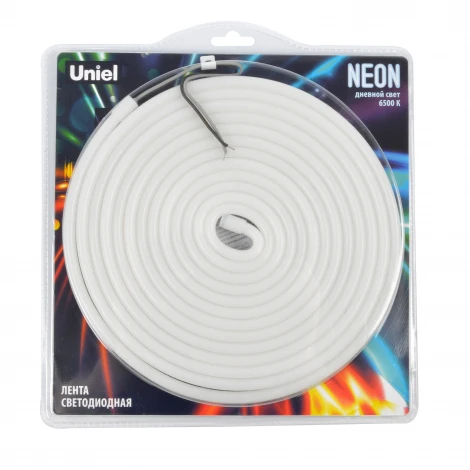 Светодиодная гибкая герметичная лента Neon 5 м. Neon ULS-N03-2835-100LED/m-8mm-IP67-DC12V-11W/m-5M-6500K блистер