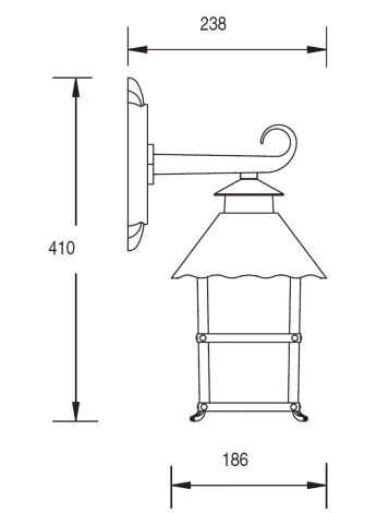 Настенный фонарь уличный Oasis Light Caior LL 81402