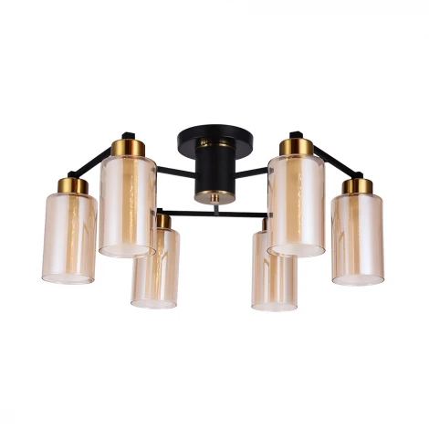 Потолочная люстра на штанге Arte Lamp Leo A7027PL-6BK