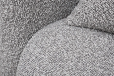 Кресло Верона(Verona) вращающееся, букле серый Orso-SER/бронза 70*77*80см Garda Decor