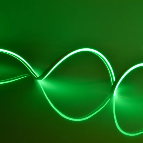 Гибкая светодиодная лента катушка 5м зеленый свет Uniel Neon ULS-N01-2835-120LED/m-6mm-IP67-DC12V-9W/m-5M-GREEN блистер