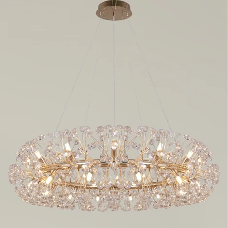 Подвесная люстра хрустальная ILLUMICO IL5004-20PPA-26 GD BOND