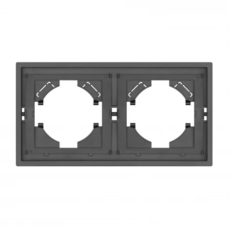 Рамка пластиковая FRM-TENDO-SFPL-2-GR (Arlight, Матовый графитовый) 054648