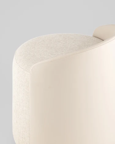 Пуф Тея спинка иск.кожа, сиденье шенилл бежевый Stool Group УТ000042300