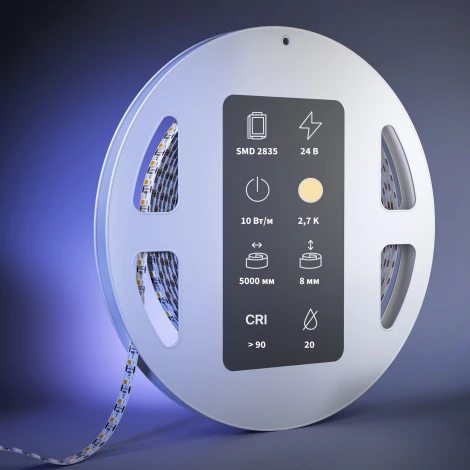 Светодиодная лента Ультра 24В 2835 10Вт/м 2700К 5м IP20 Maytoni Led Strip 201276