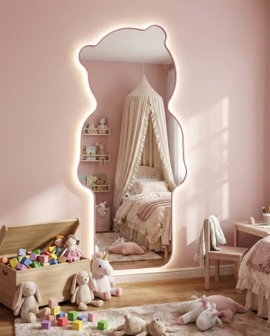 Тэд (Ted) LED Фуксия Зеркало в полный рост в раме с подсветкой Art-Zerkalo SM100LPINK 13970