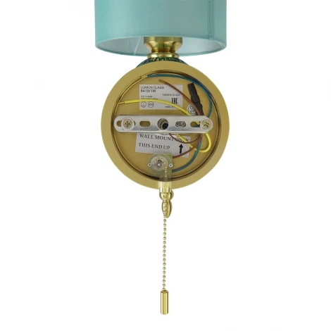 Бра Lumion Mikimito 8419/1W бронза/зеленый, металл/текстиль E27 40W 220V